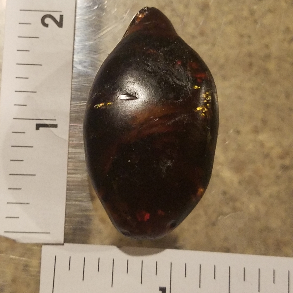 LARGE ANTIQUE BALTIC AMBER STONE 14.4 GRAMS